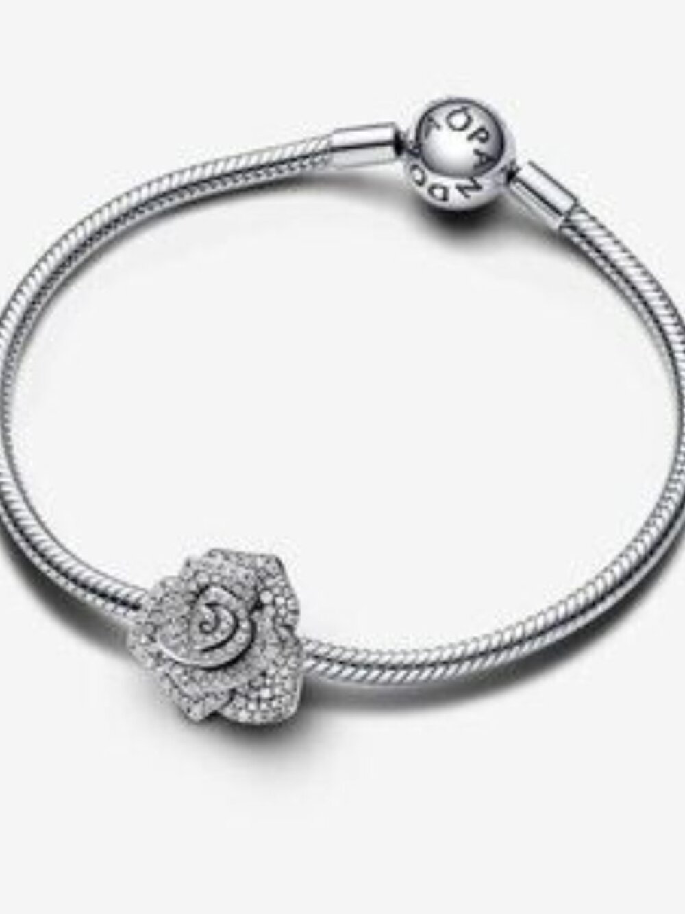 Sparkling Rose in Bloom Oversized Charm - Picture 3 of 5